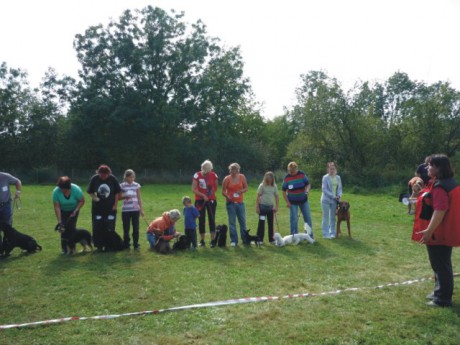 1. Focení vítězů výstavy.