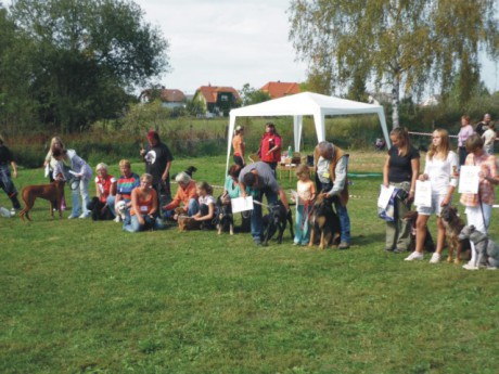 2. Focení vítězů výstavy.